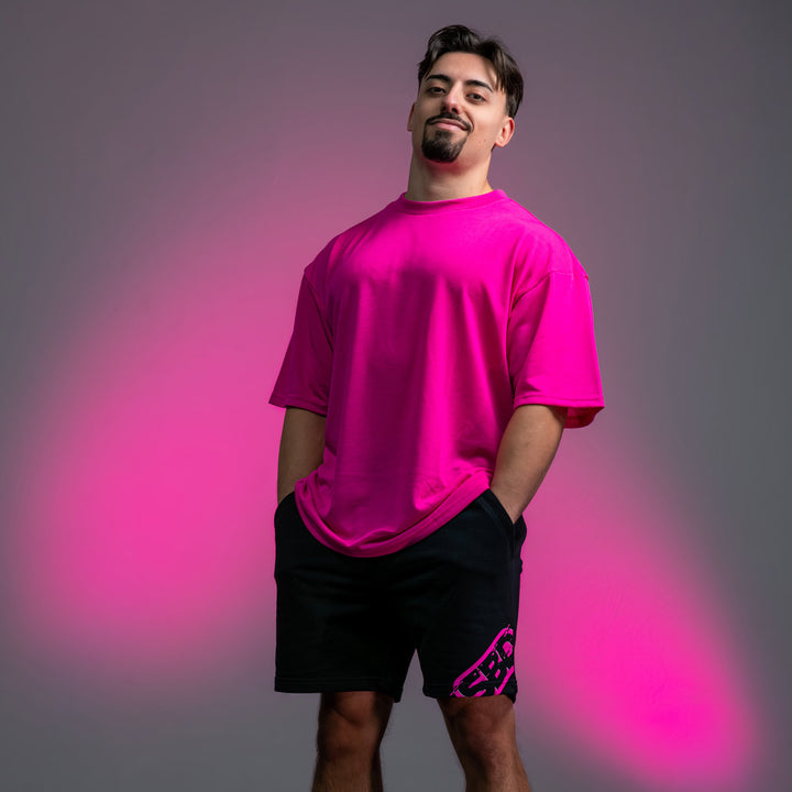 Camiseta Oversize Nova (Rosa Brillante) - Unisex