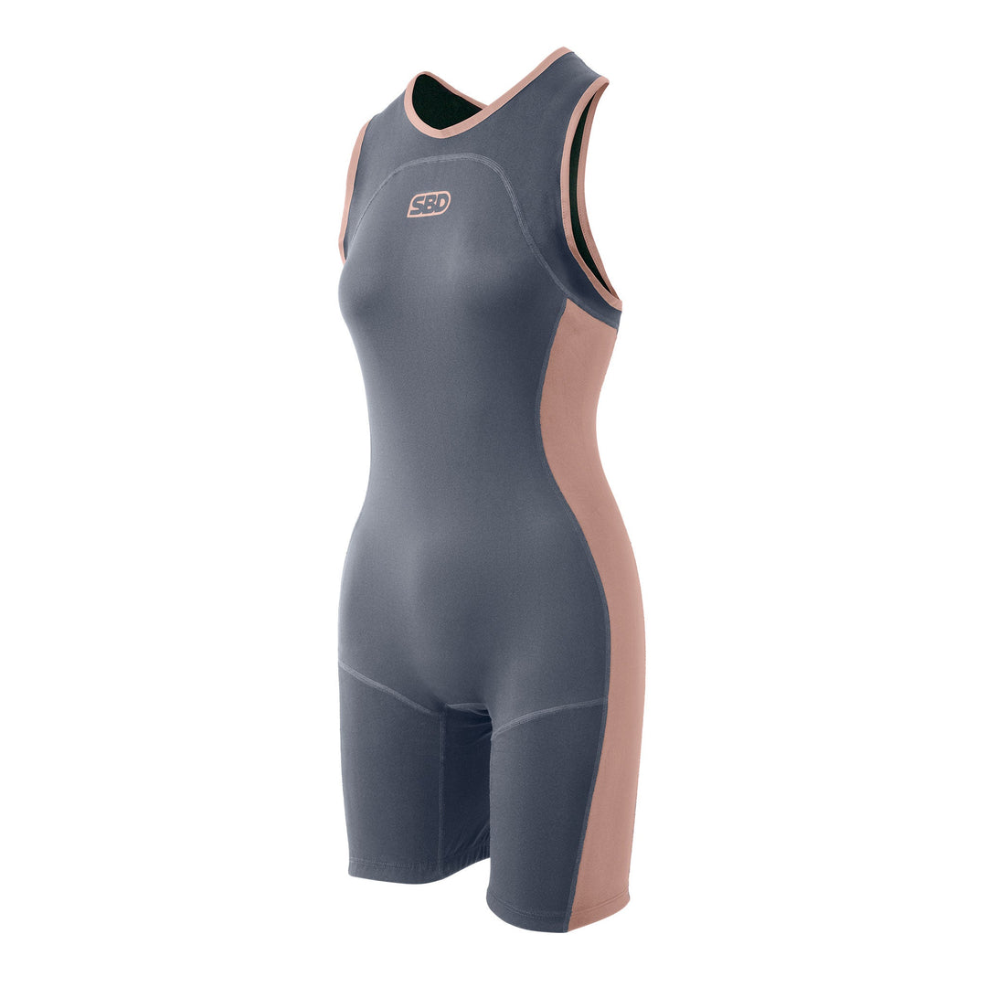 Camiseta sin mangas azul marino de halterofilia Serenity - Mujer