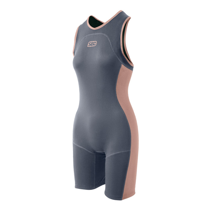 Camiseta sin mangas azul marino de halterofilia Serenity - Mujer